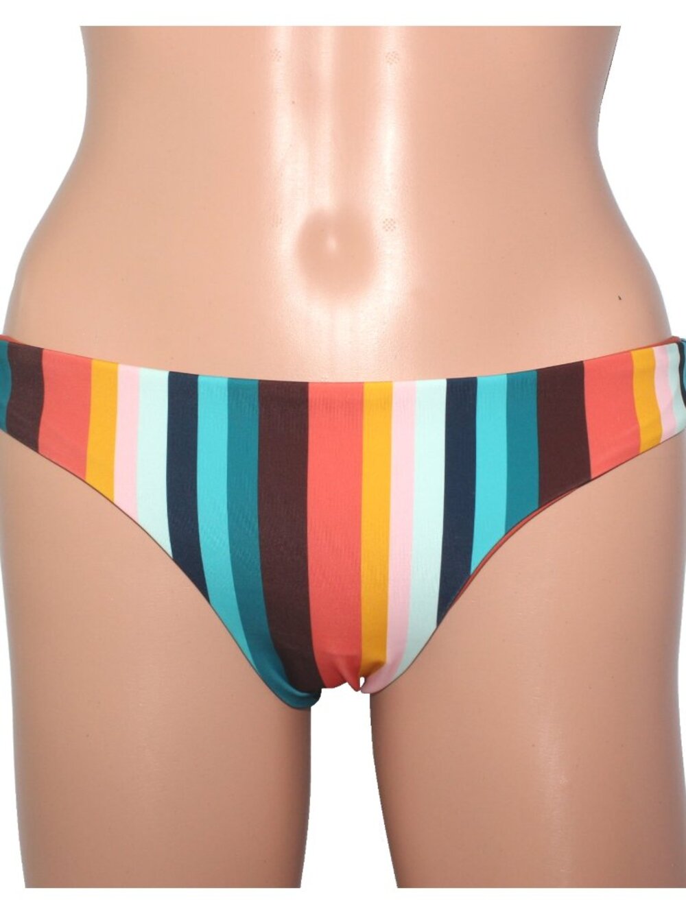 Damsel Juniors' Reversible Low-Rise Solid & Striped Cheeky Bikini Swim Bottoms